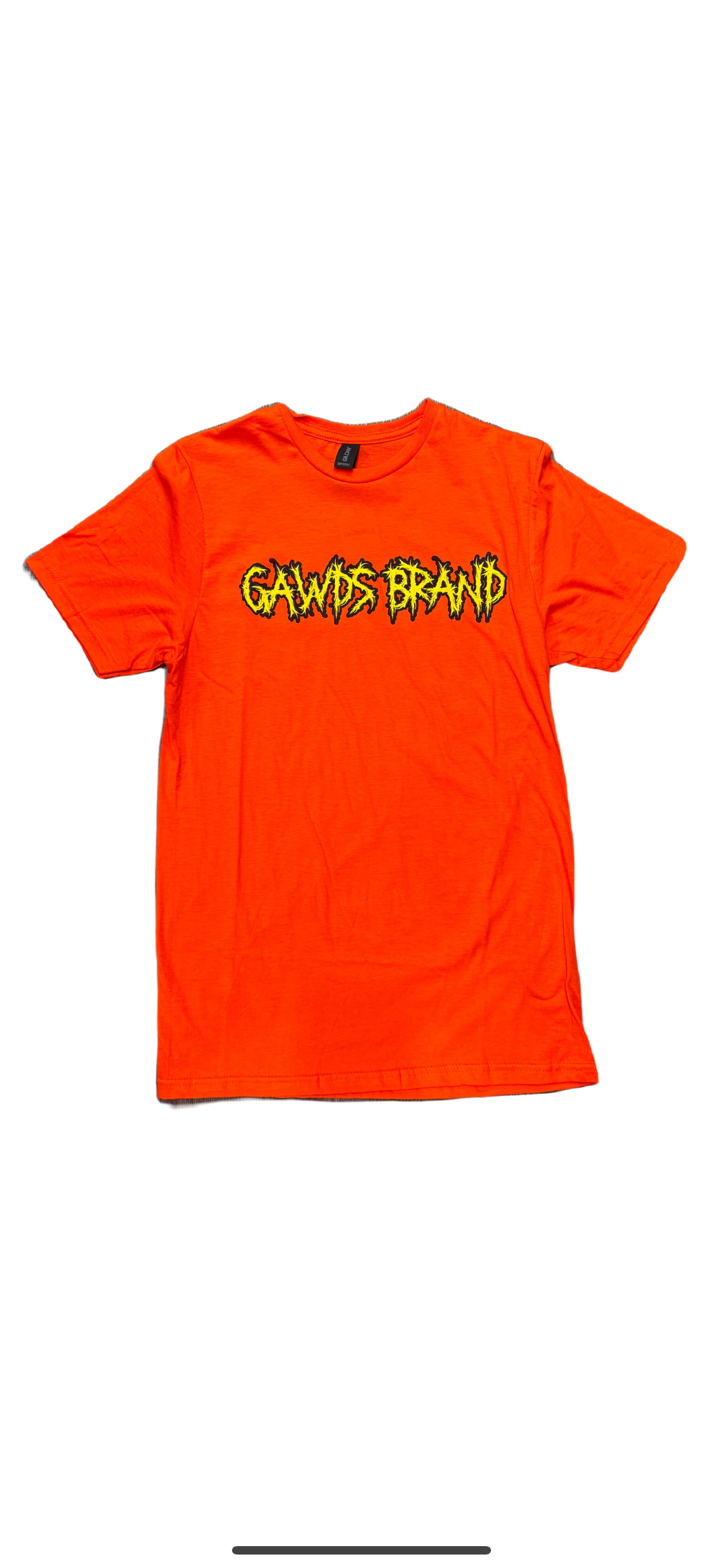 Orange and yellow Gawds t-shirt ￼